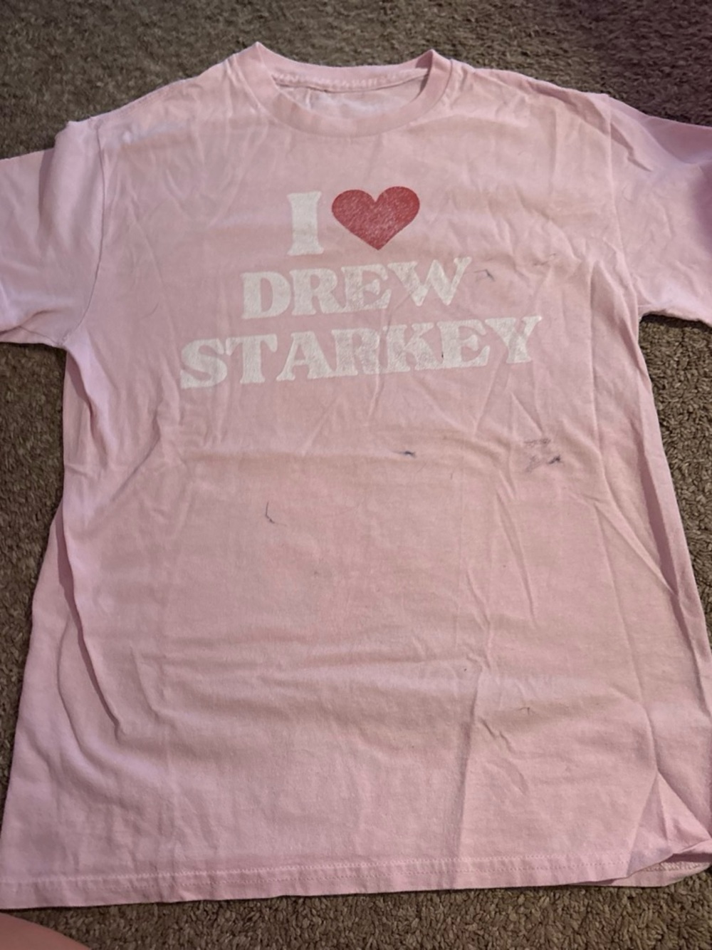 I Heart Drew Starkey Pink Tee